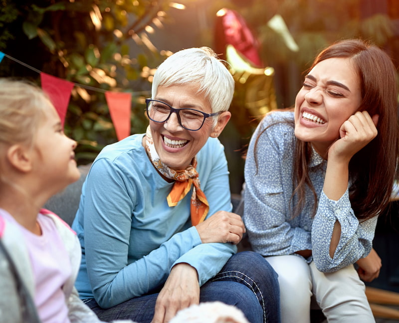 Women laughing